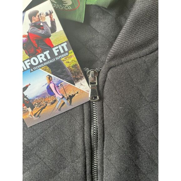 New With Tags Stillwater Men's Black Zipper Front Black Jacket 2XL - Picture 5 of 9